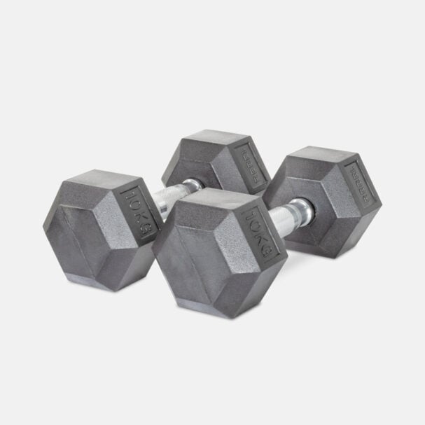 REBEL Rubber Hexagonal Dumbbells Weights (KGs)