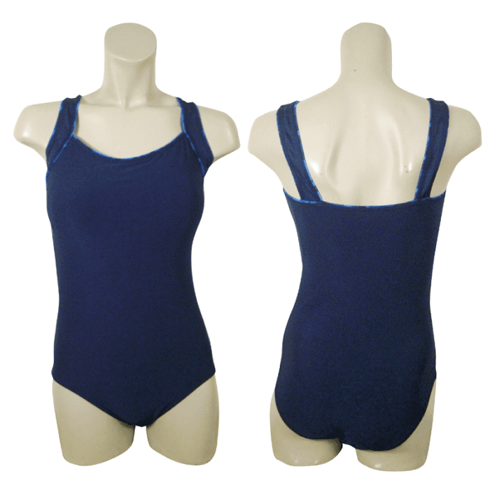 TYR Binding Square Neck Tank - Navy/Blue