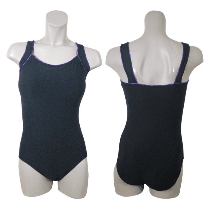 TYR Binding Square Neck Tank - Black/Purple