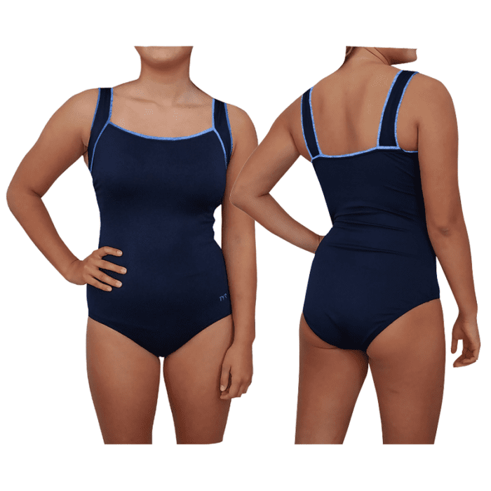 TYR Binding Square Neck Tank - Navy/Blue