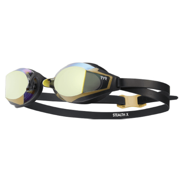 TYR Stealth X Race Goggles - Gold/Black